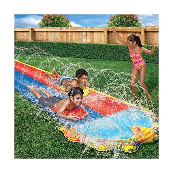 BANZAI-16ft-Splash-Sprint-Racing-Water-Double-Slider-Water-Slide-With-2-Bonus-BodyBoards BANZAI 16ft Splash Sprint Racing Water Double Slider Water Slide - With 2 Bonus BodyBoards