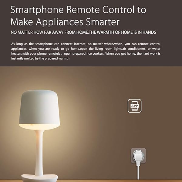 HAJZF Smart Plug Europeo Serie WiFi Aplicacin De Control Remoto De Aplicaciones Compatible con Alexa Echo Google Home IFTTT Funcin De Temporizacin No Requiere Concentrador