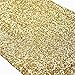 TRLYC 6 Pieces 12 by 108-Inch Wedding Gold Sequin Table Runner, Gold