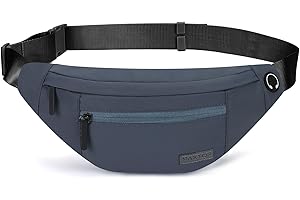 MAXTOP Large Crossbody Fanny Pack Belt Bag for Women Men with 4-Zipper Pockets Gifts for Enjoy Festival Sports Workout Travel
