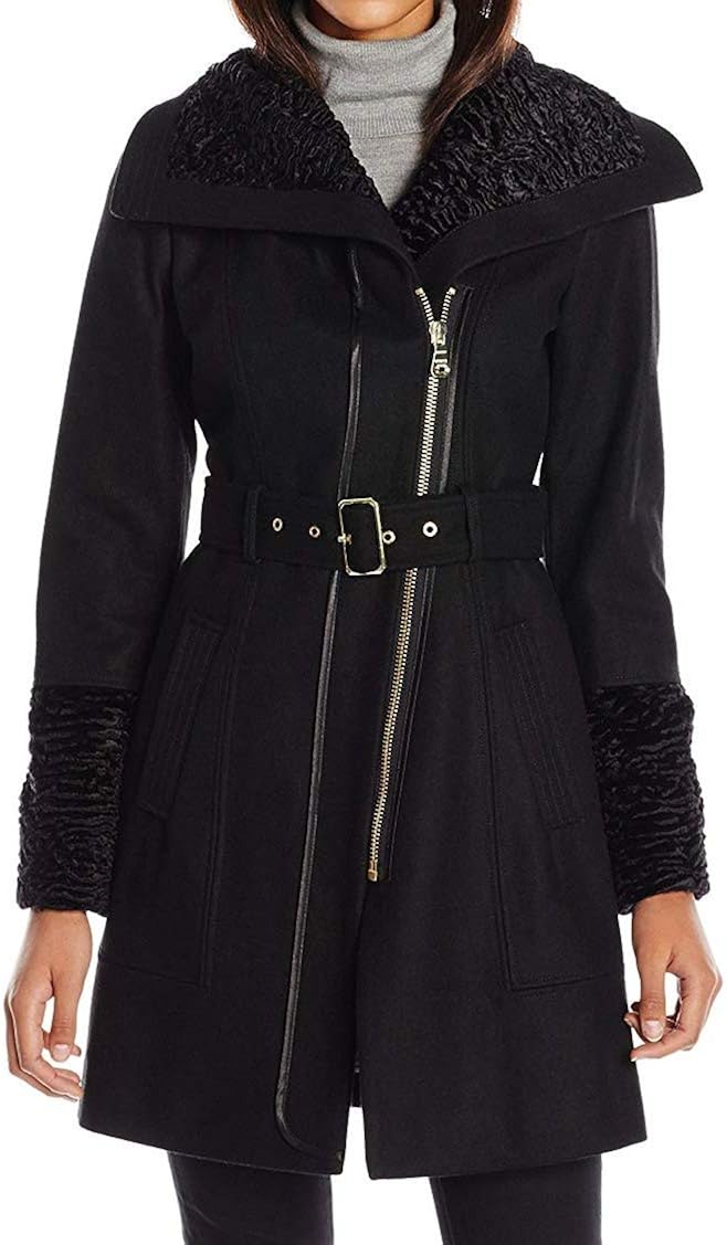 guess white wool coat