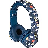 Snug Play+ Kids Headphones – Volume Limited 93dB for Safe Listening – Foldable, Durable Headphones for Toddlers, Boys & Girls – Tangle-Free Cord – Ideal for Travel, School, Tablets - Space