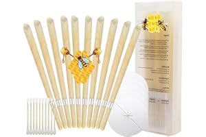 BEVSHP Ear Wax Removal Kit Ear Wax Removal Tool with Cotton Swab Easy to Use Suit for Adult 10 Pcs