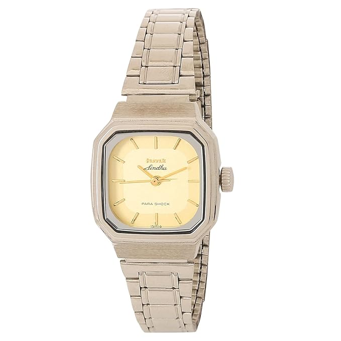 Buy "HMT Sindhu Golden Dial Mechanical Hand Winding Watch for Women" at