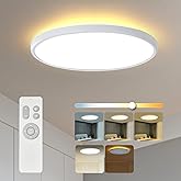 Roomratv Ceiling Light Flush Mount with Night Light, 36W Light Fixture with Remote Control, Full CCT and Brightness Adjustable, 18Inch Led Ceiling Light for Kitchen, Office, Kids Room