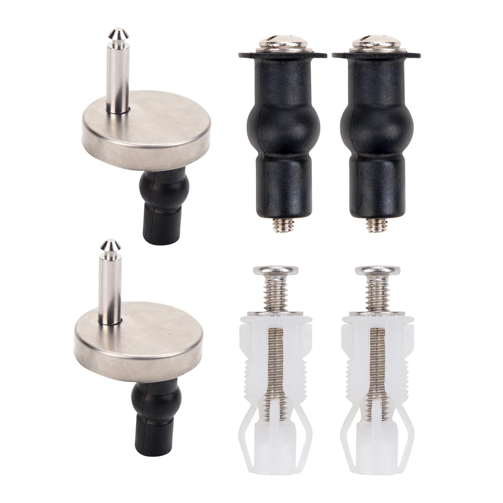 Toilet Seat Fittings,Toilet Seat Hinges, Top Fixing Toilet Seat Fittings, Toilet Seat Bolts, Quick Release Toilet Seat Fixings, Toilet Seat Accessories With Cover, 4pcs