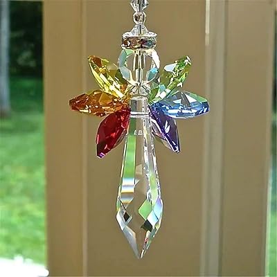 Yeyert Modern Rainbow Crystal Sun Catcher Pendant for Car & Home Decor
