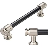KOOFIZO 10 Pack 5 Inch Black and Nickel Cabinet Pulls Matte Black and Brushed Nickel Cabinet Handles P11 Kitchen Cabinet Hardware for Cabinets Drawer Dresser Cupboard Bedroom, Bathroom