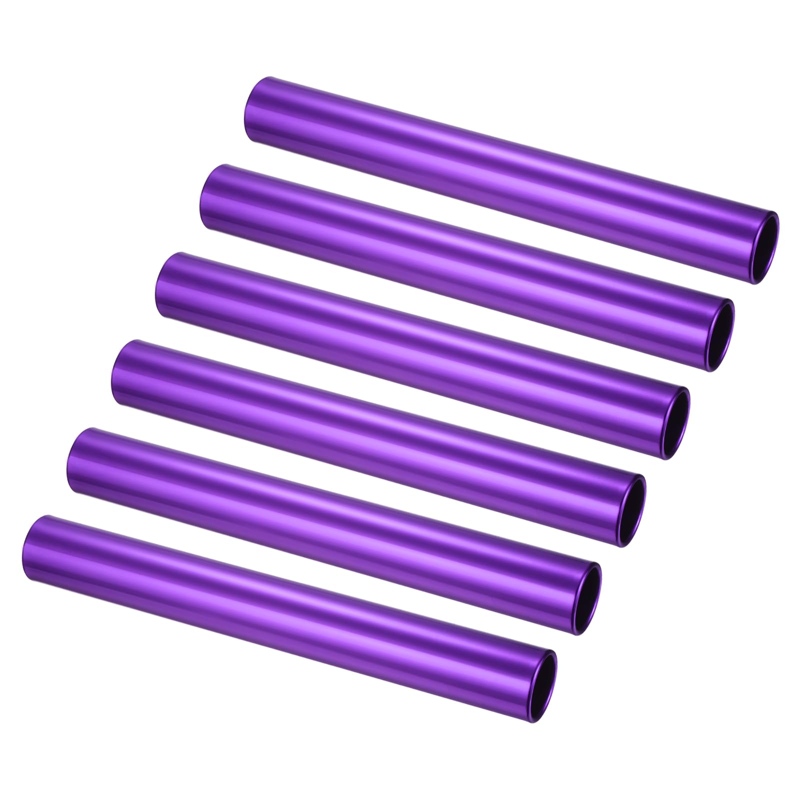 PATIKIL Aluminum Relay Batons, 6 Pcs Field Track Relay Events Baton for Race Gym Track and Field Equipment Class Games Outdoor Sports Running Practice, Purple