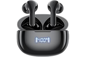 AMINY U-pro Wireless Headphones Bluetooth Earbuds 25 Hrs Playtime with Charging Case Stereo Bluetooth Earphones IPX6 Waterproof Tiny Ear Buds Wireless Bluetooth Earbuds for Smartphone Laptop