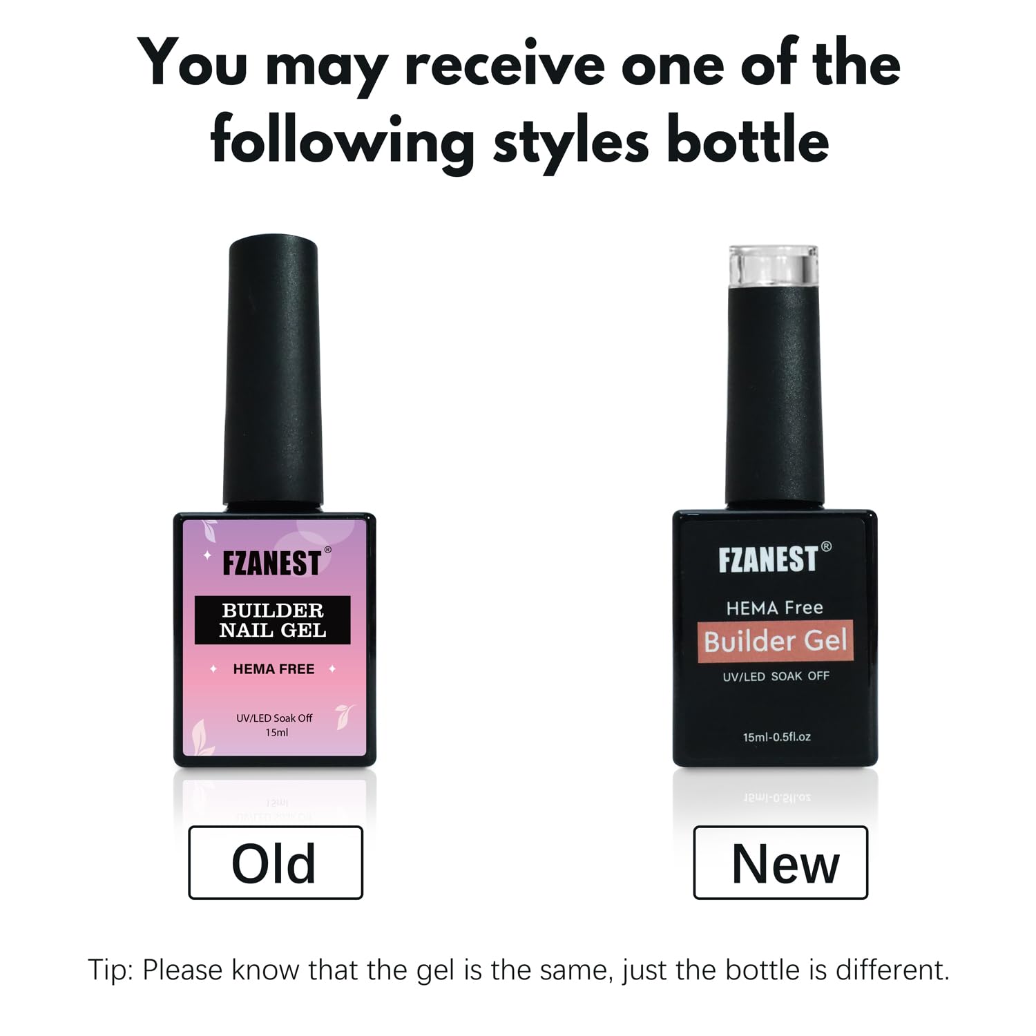 FZANEST Hema-free Builder Gel For Nails 15ML*2pcs, Low Heat Builder Gel Nail Kit, Hard Gel for Nail Apex and Extension Strengthener Building Nail Gel Brush in a Bottle(BIAB) - Image 7