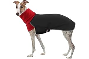 GZDDG Greyhound Winter Coat, Dog Jacket Waterproof, Greyhound Coat with Harness Hole, Waterproof Dog Coats, Dog Jumper Jacket, Whippet Raincoat, Outdoor Dog Apparel for Whippet Lurcher Salukis (S, Black)