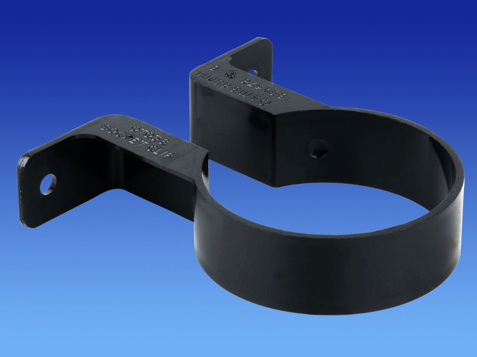 Pk of 2 X 0T038B Osma Socket Clip/Bracket 68mm (2.5") Black