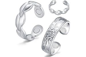 Vicmag Copper Magnetic Ring for Women, Copper Ring Ladies Fingers Thumb 100% Solid Pure Copper Jewelry Gift Adjustable