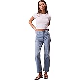 Calvin Klein Women's High Rise Straight Fit Jeans
