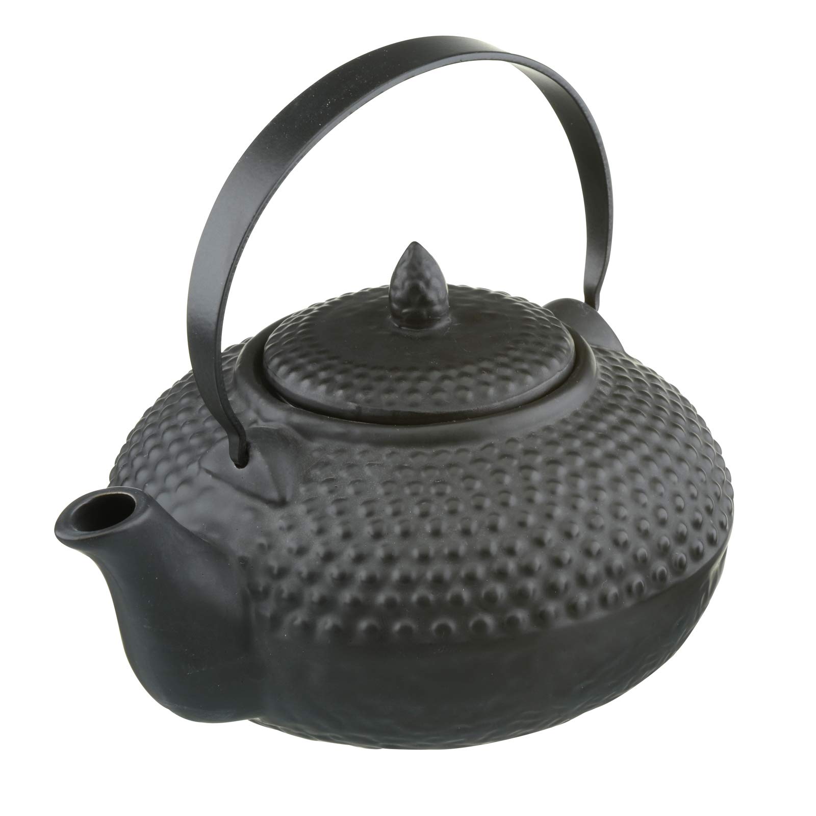 Oriental Hobnail Teapot Black 120X180X140mm 850ml Ceramic Infuser