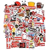 MooFun 50Pcs Waterproof Vinyl Stickers for Laptops Scooter Bicycle Supreme Car Decals Party Supplies Decor