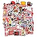 MooFun 50Pcs Waterproof Vinyl Stickers for Laptops Scooter Bicycle Supreme Car Decals Party Supplies Decor