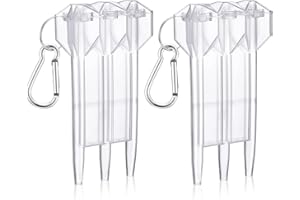 Sonwyoung 2 Pack Plastic Dart Case with Lock Buckle Portable Hard Steel Dart Carrying Case Soft Tip Darts Holder Transparent Protective Storage Organizer Box for 3 Darts