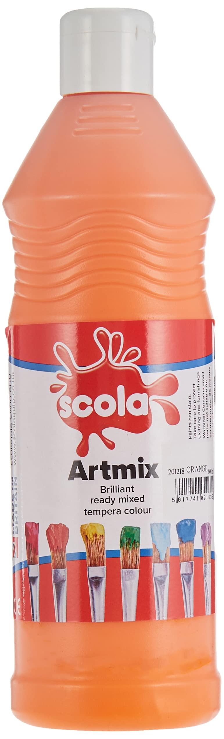Scola Orange 600ml Artmix Ready Mixed Paint