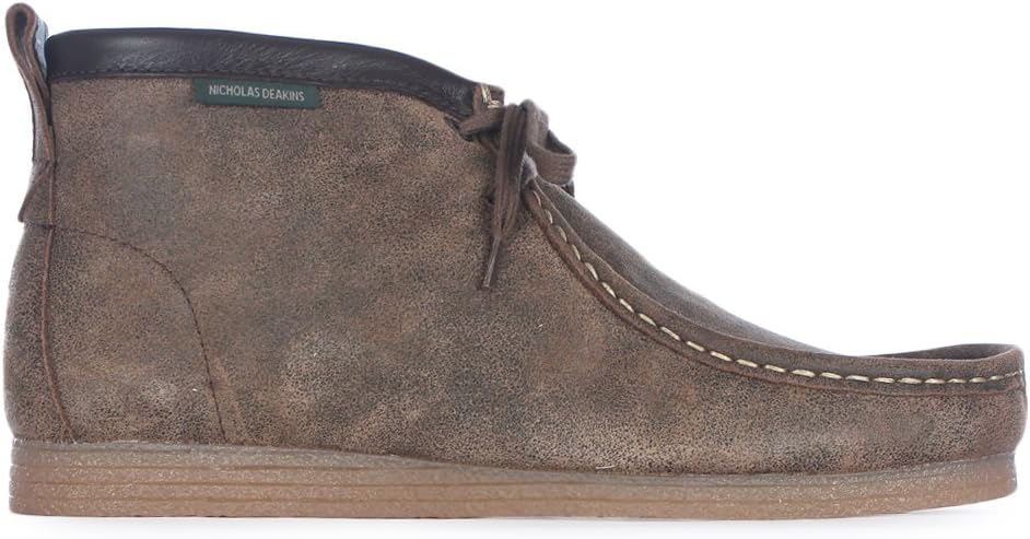 Nicholas Deakins Mens Stones 3 Light Brown Distressed Suede Boots - 10UK / 11US / 44EU