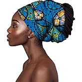 AFRICSTYLE African Headwraps for Women Head Scarfs Extra Long Kente Hair Scarf Soft Head Wrap (40FS1559)