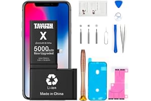 TAYUZH [5000mAh] Battery for iPhone X High Capacity New 0 Cycle Replacement Battery for iPhone X A1865, A1901, A1902 with Installation Manual and Professional Repair Tools Kits