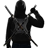 Sword Back Holster, Holder Katana Leather Sword Carry Case Shoulder Frog Belt Adjustable Sheath for Hero Anime Costume Halloween Cosplay Costume Medieval Renaissance Warrior