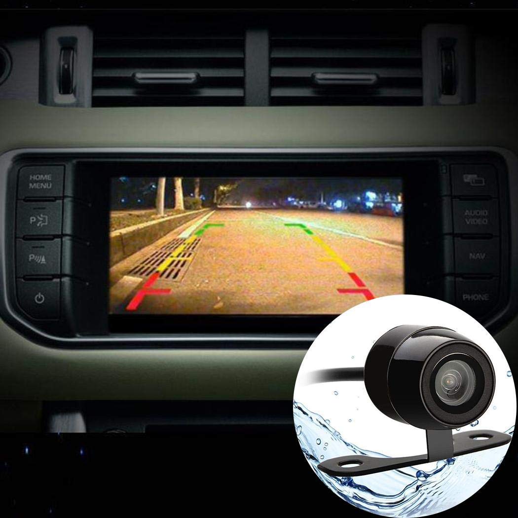 YAGOT Cámara HD de Marcha atrás Coche Impermeable A Prueba de choques Visión Nocturna Estacionamiento en reversa Cámara de visión Trasera Cámara de Video Deportiva y de acción