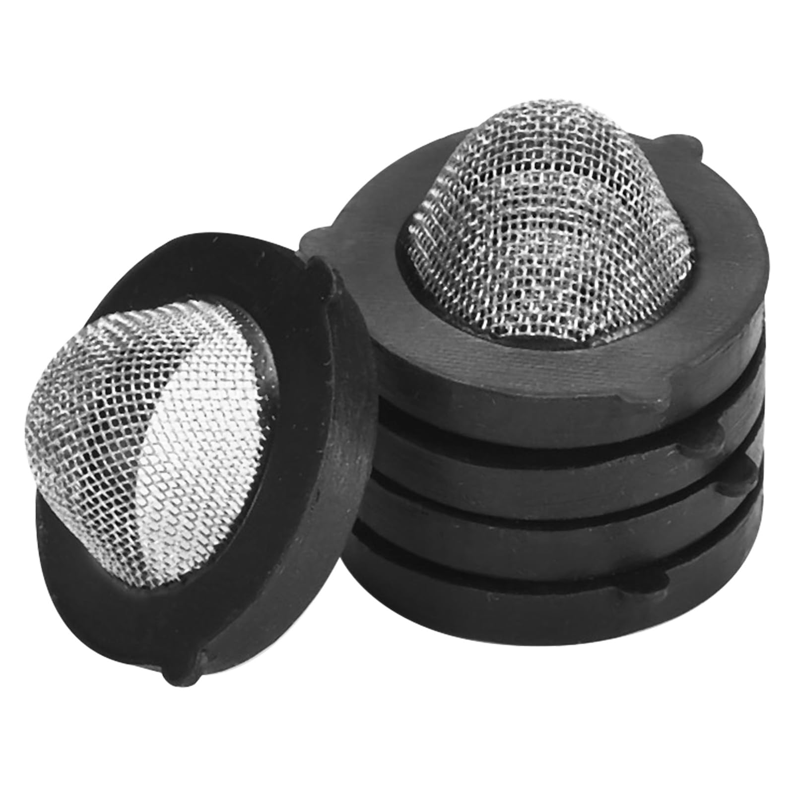 uxcell Stainless Steel Filter Hose Washers, 10 Pieces Hose Washers with Screen for 3/4 Inch Garden Hose Connector, Black