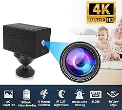 4K Wireless WiFi IP Camera,1800mAh Battery,Upgrade