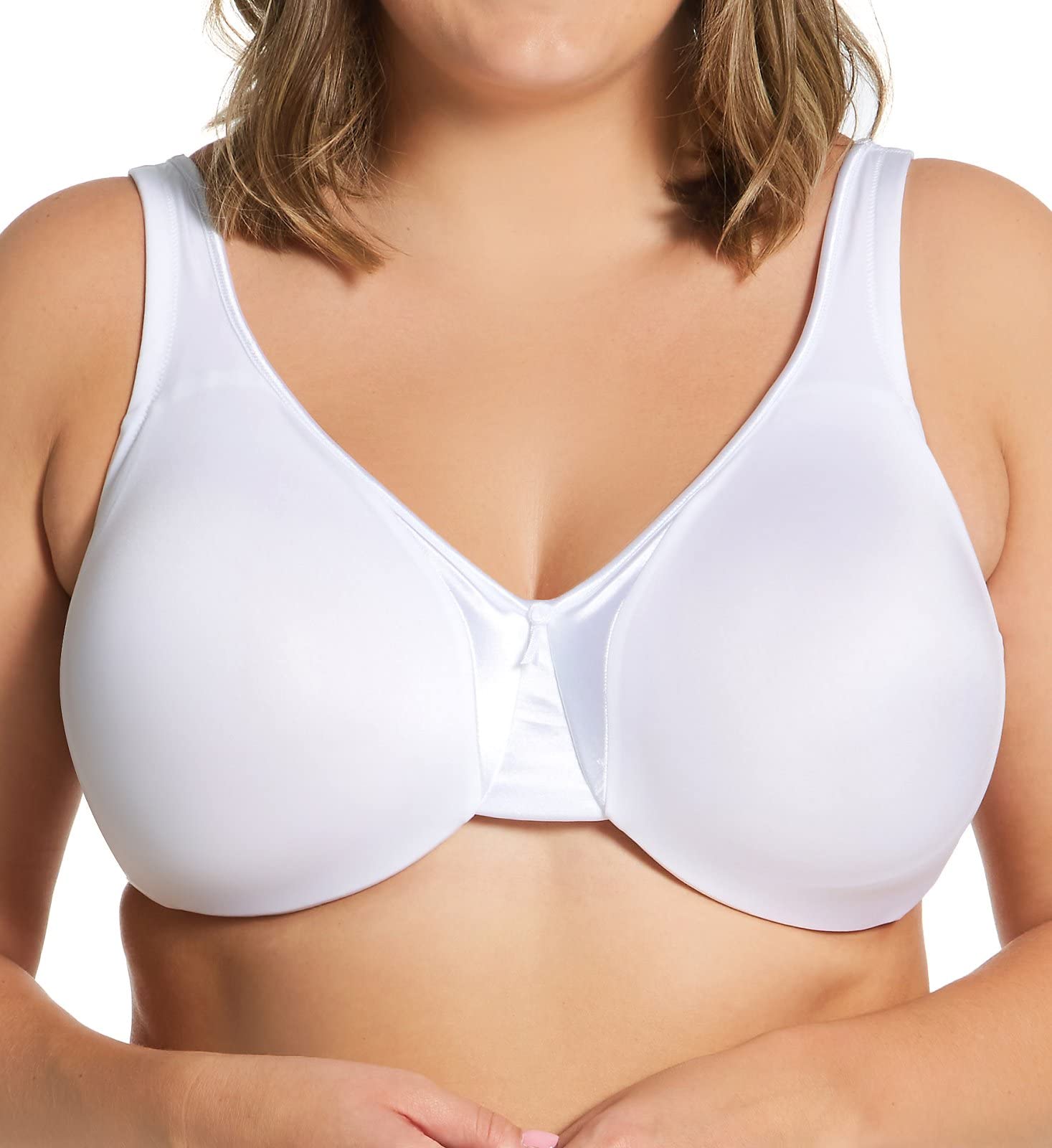 Warner's Women's Plus Size Signature Cushioned Support and Comfort Underwire Unlined Full-Coverage Bra 35002a, White, 36DDD Image