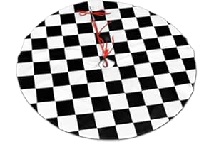 ACOZUHSE 36 Inch Christmas Tree Skirts, Festive Xmas Decorations for Indoor Outdoor Use, Buffalo Plaid Christmas Tree Mat for Festival Celebrations