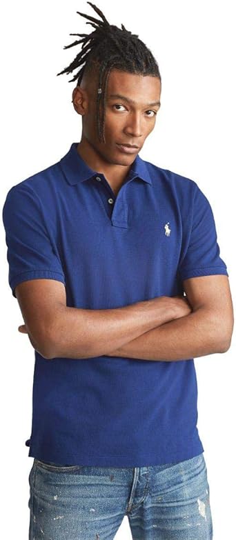 polo azul hombre