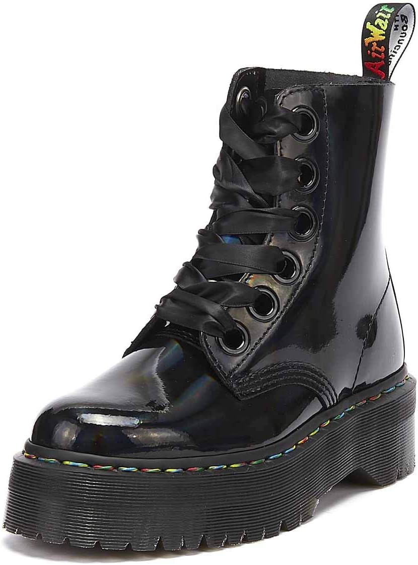 Dr.Martens Womens Molly Rainbow Leather Boots