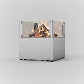 Flare 15inch Outdoor Wood Firepit - Brushed Stainless Steel (Gen2)