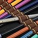 Canvas Colored Pencil Case, Travel Portable Pencil Wrap Holder Pen Bag Pouch for Prismacolor Watercolor Pencils, Crayola Colored Pencils, Gel Pens, Marco Pens and Cosmetic Brush (150 Slots)