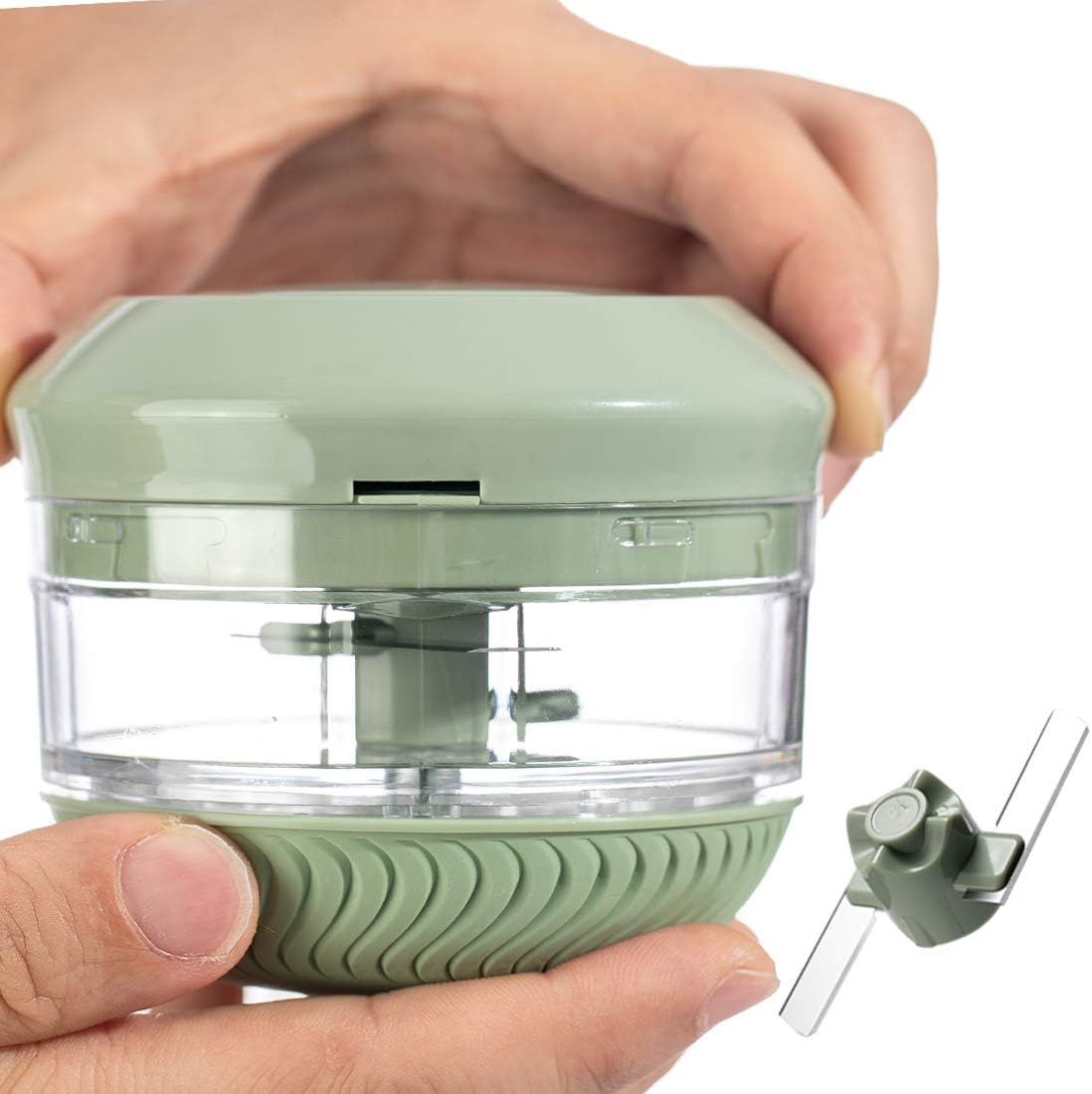 Mini Manual Food Chopper, An Extra Blade Durable Handheld
