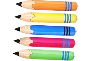 Songholee 5pcs Large Inflatable Pencil Balloons for Back to School & Graduation Party Decorations Giant Classroom, Garden, Bi
