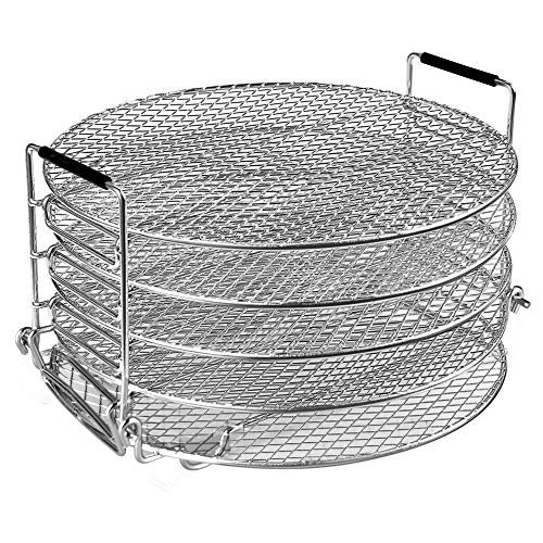 Food Dehydrator Stand Racks for Air Fryer, Pressure Cooker, Oven and Ninja Foodi 6.5 & 8 qt, Food Grade Stainless Steel Drying Rack Stacker Trays