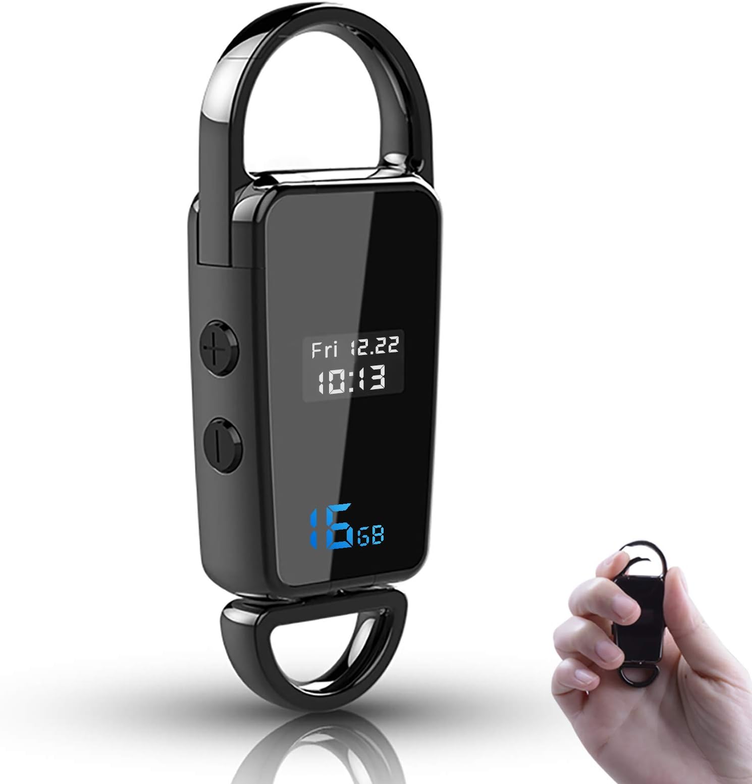 Mini Voice Recorder,Binrrio 16G Voice Activated Recorder with 1200 Hrs Recordings Capacity 28 Hrs Battery Life, HD-Audio Keychain Recording Device for Lectures, Interviews - Convenient to Carry