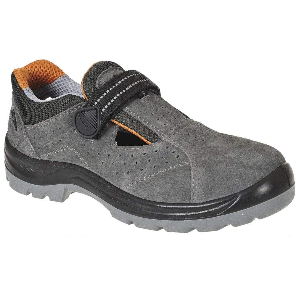 Portwest FW42GRR38 Steelite Obra Sandal, S1, Regular, Size: 38, Grey