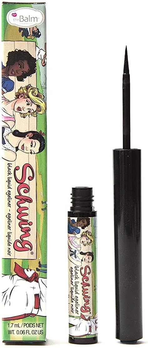 theBalm Schwing Liquid Eyeliner Black Felt Tip Precision Control 1.7ml