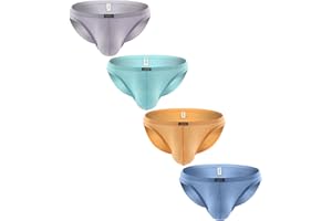 IKINGSKY Men's Cotton Pouch Bikini Underwear Sexy Low Rise Briefs