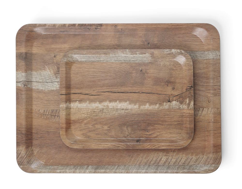 HENDI 508916 Melamine serving tray with wood print, woodprint, 240 x 350 mm
