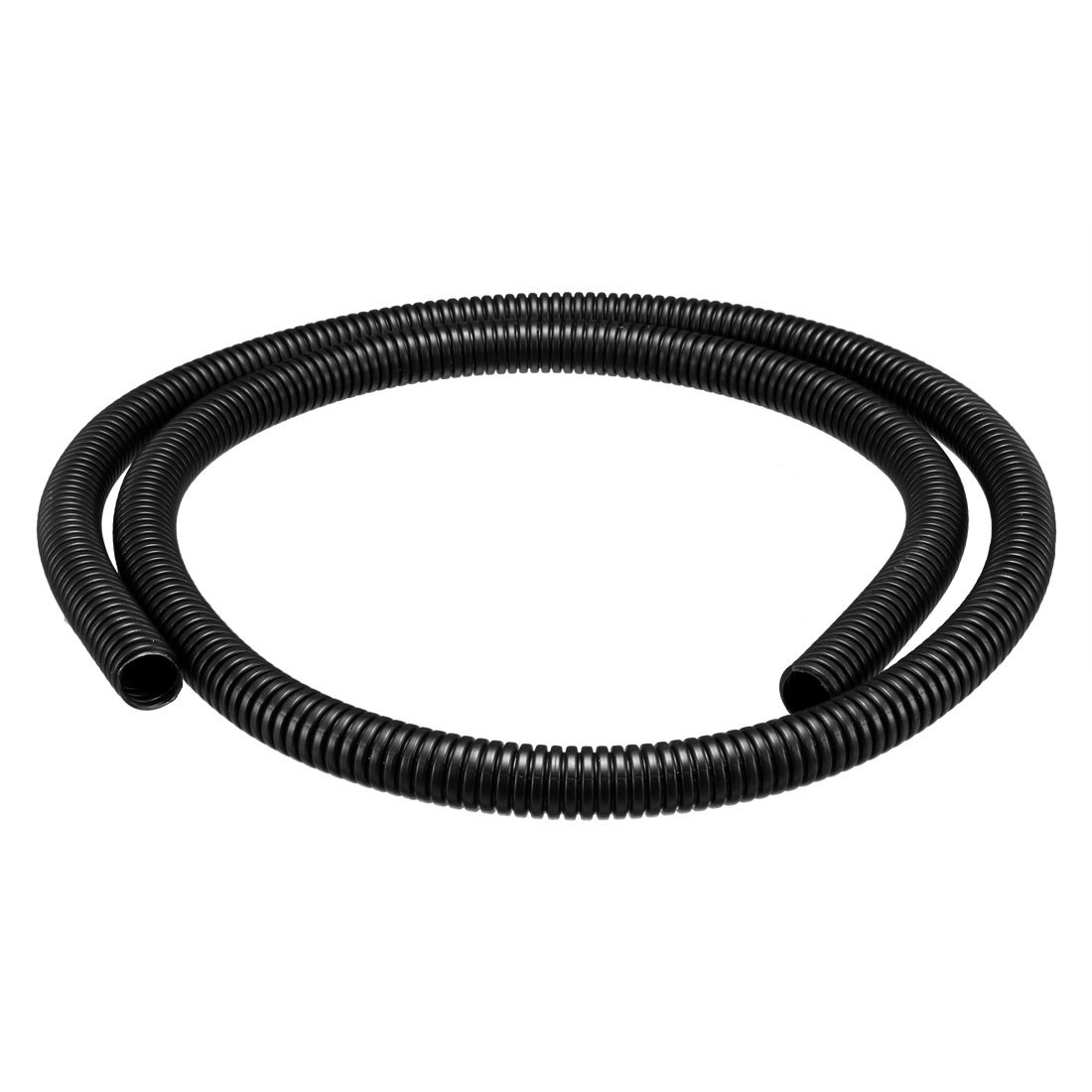Sourcingmap 1 M 10 x 13 mm PP Flexible Corrugated Conduit Tube for Garden,Office Black