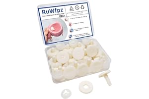 Doll Joints for Amigurumi Crochet 25mm 20 Set - RuWfpz Animal Toy Doll Safety Joints for Head Arms Legs, Creamy-White Plastic Joints for Stuffed Animals Amigurumi Bears Craft