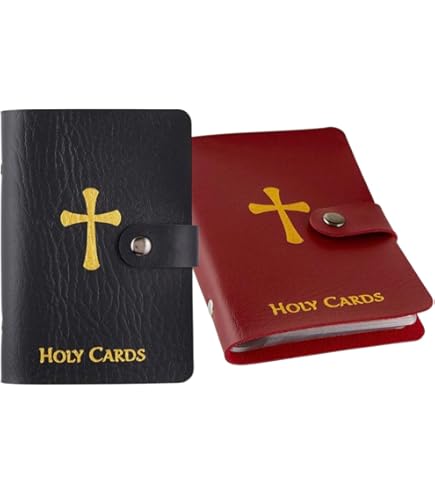 Amazon.com: Holy Card Holder Set 20 Sleeves Per Booklet with Saint Michael Prayer  Card : Office Products