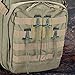 BOOSTEADY Pack of 10 Tactical Gear Clip Molle Web Dominators for Outdoor Hydration Tube Backpack Straps Management with Zippered Pouch Army Green