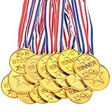 30 Pieces Gold Plastic Winner Award Medals, Winner